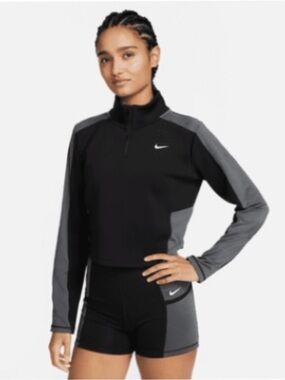 Nike Pro Women's Dri-FIT Long Sleeve ¼ Zip Training Shirt Women’s Small